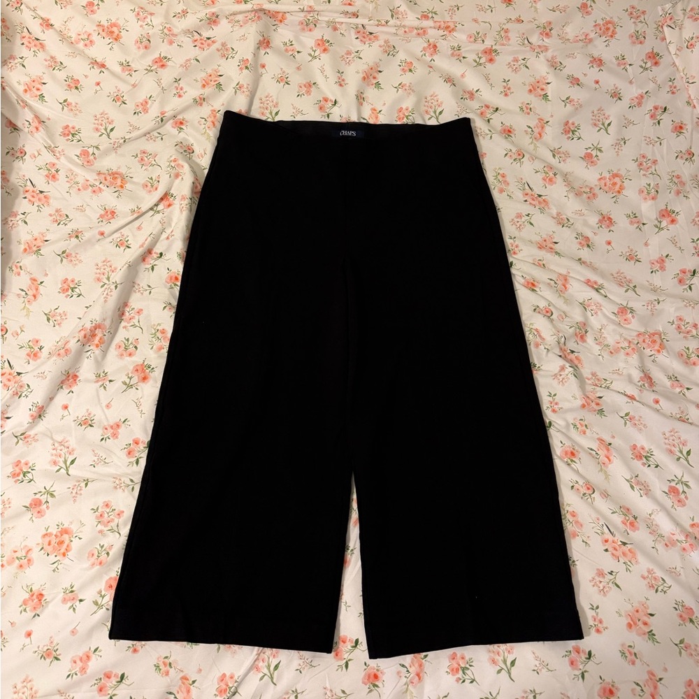 CHAPS Stretchy Wide-Leg Gaucho Dress Pants